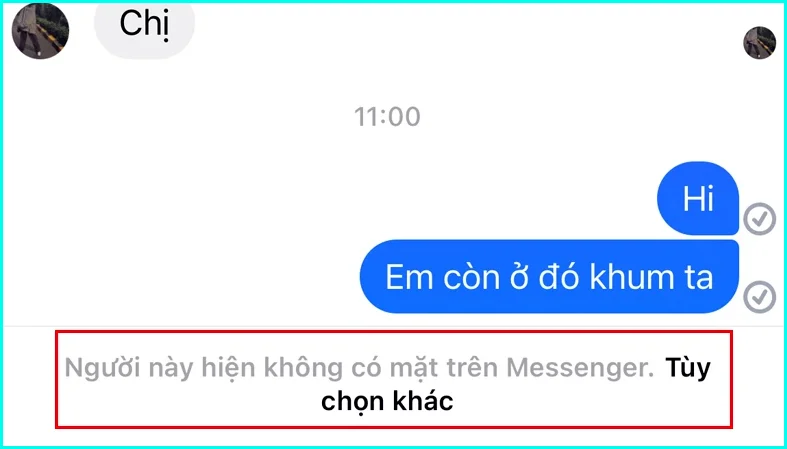 Người này hiện không có trên Messenger
