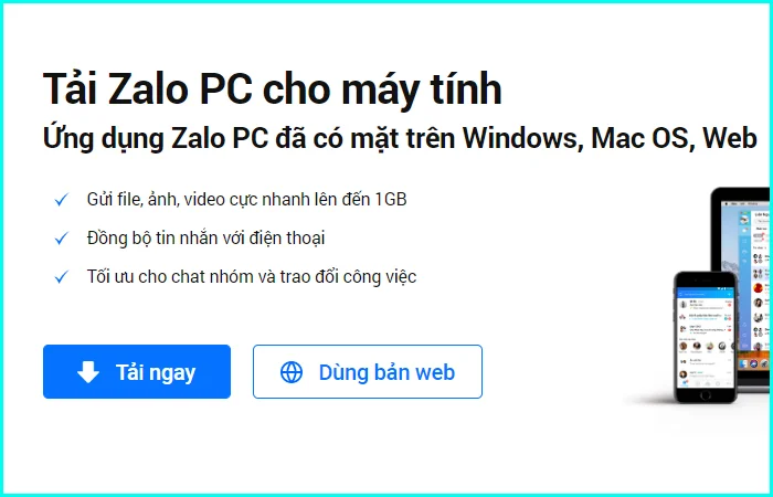 phần mềm zalo trên máy tính