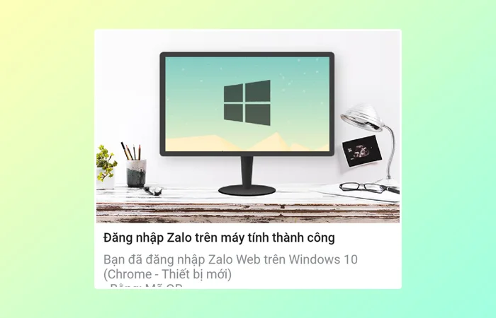 Tắt thông báo đăng nhập Zalo trên máy tính