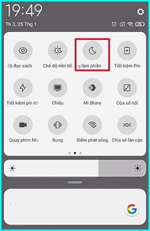 tắt tính năng không làm phiền trên android