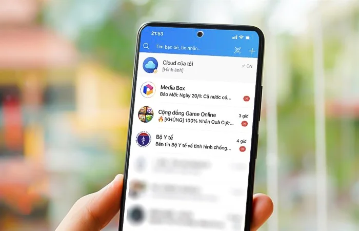 Tin nhắn Zalo không hiển thị trên màn hình
