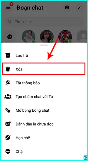 xóa cuộc trò chuyện messenger bên kia có biết không