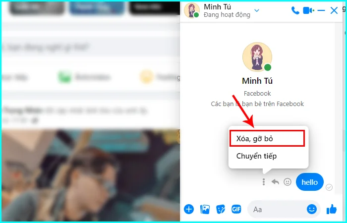 xóa toàn bộ cuộc trò chuyện trên Messenger bằng máy tính