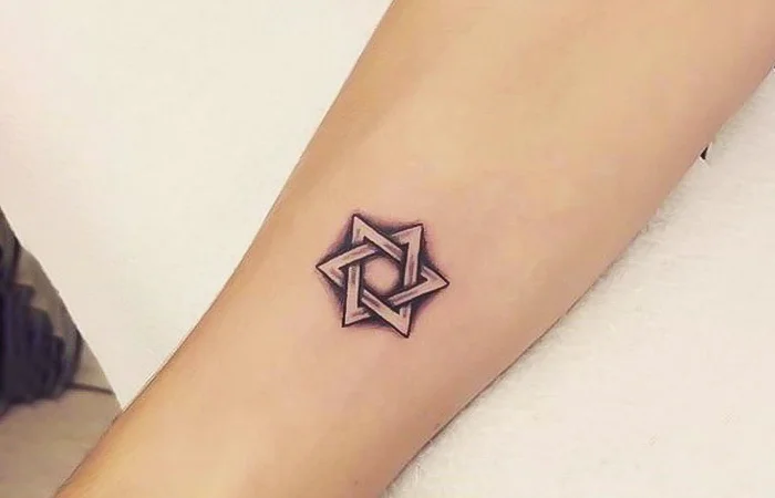 hình xăm ngôi sao 6 cánh