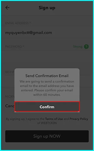 cách đăng ký tài khoản webtoon