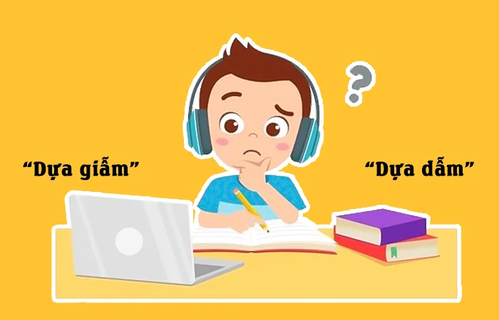 Dựa dẫm hay Dựa giẫm từ nào viết đúng chính tả?