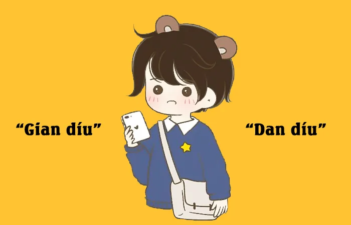 Gian díu hay Dan díu từ nào viết đúng chính tả?