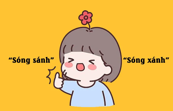 Sóng sánh hay Sóng xánh từ nào được viết đúng chính tả