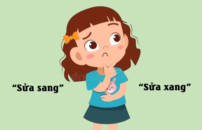 sửa sang hay sửa xang