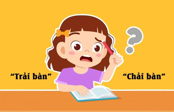 Chải bàn hay Trải bàn từ nào viết đúng chính tả?