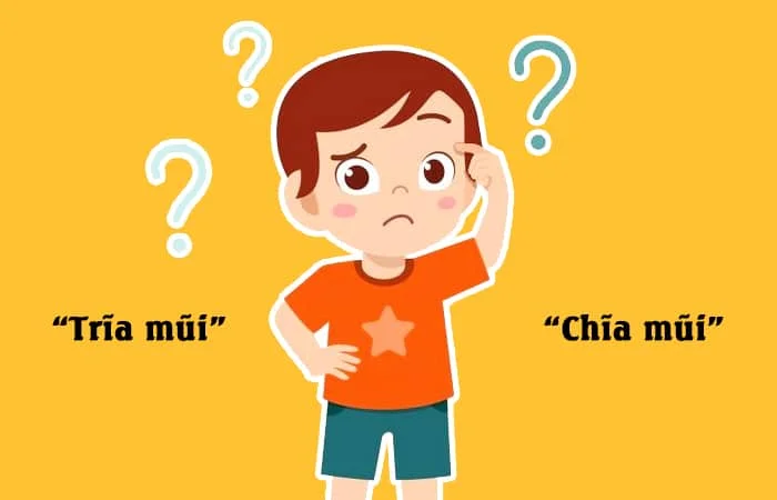 trãi mũi hay chĩa mũi