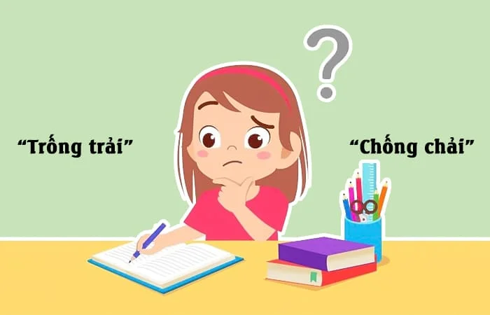 Trống trải hay Chống chải từ nào viết đúng chính tả?