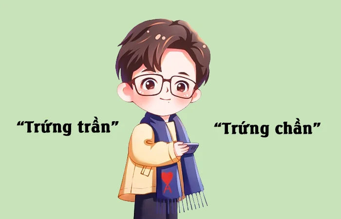 Trứng trần hay Trứng chần từ nào viết đúng chính tả?