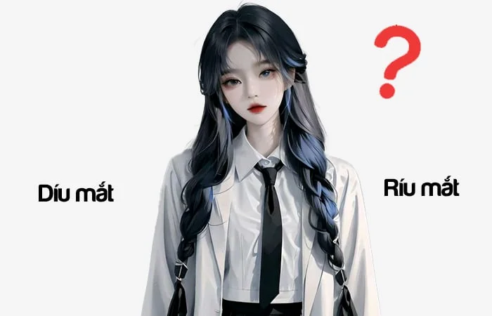 Díu mắt hay Ríu mắt đâu là từ viết đúng chính tả?