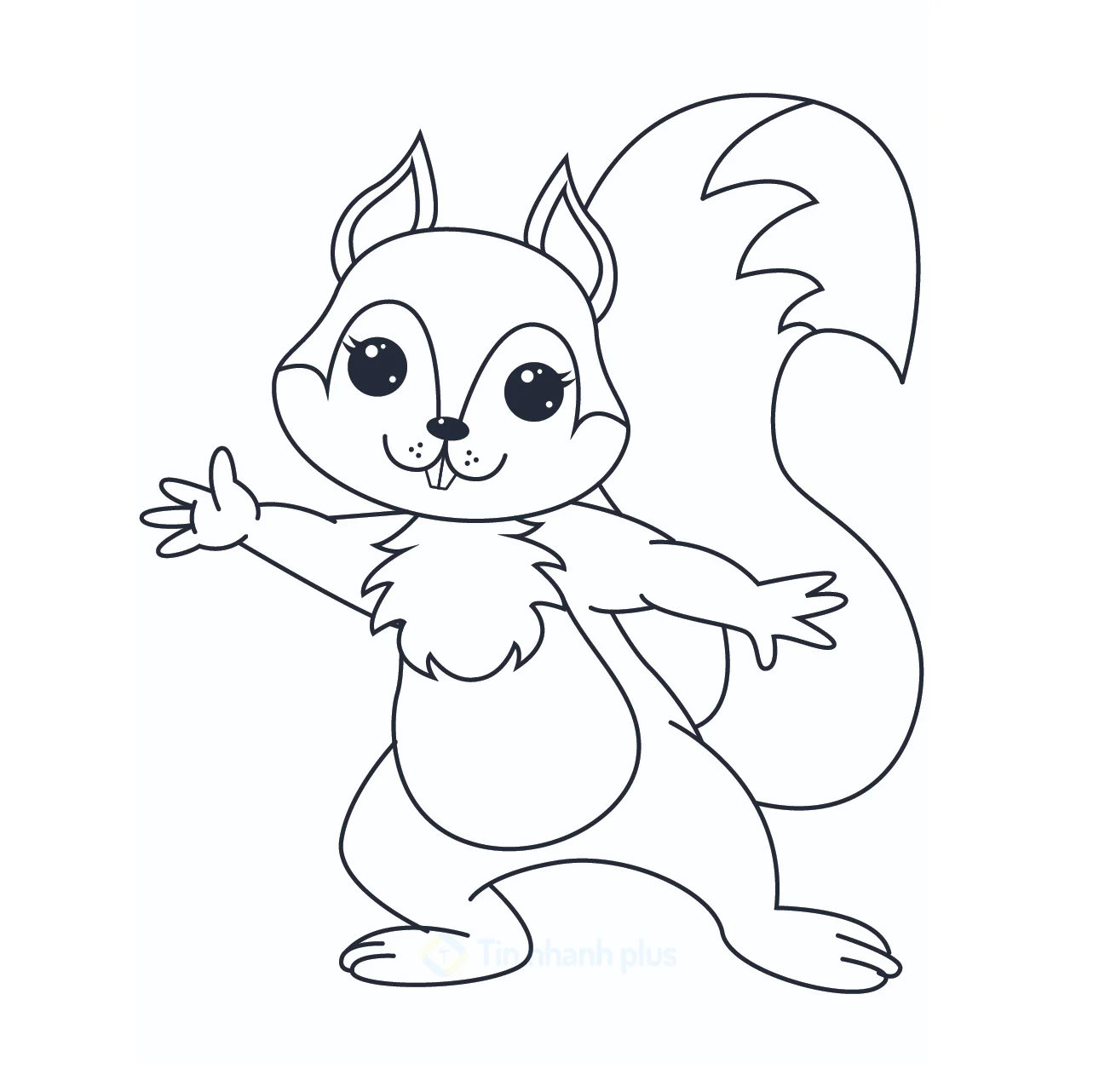 Tranh tô màu con sóc