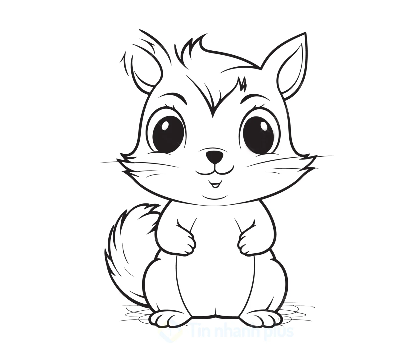 Tranh tô màu con sóc