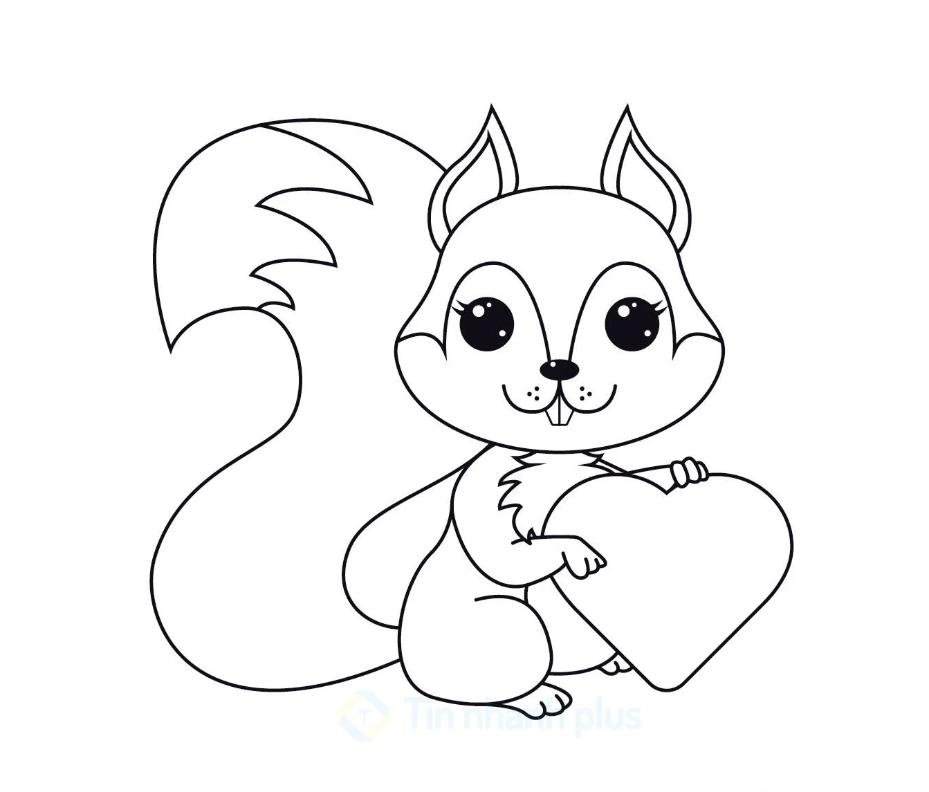 Tranh tô màu con sóc