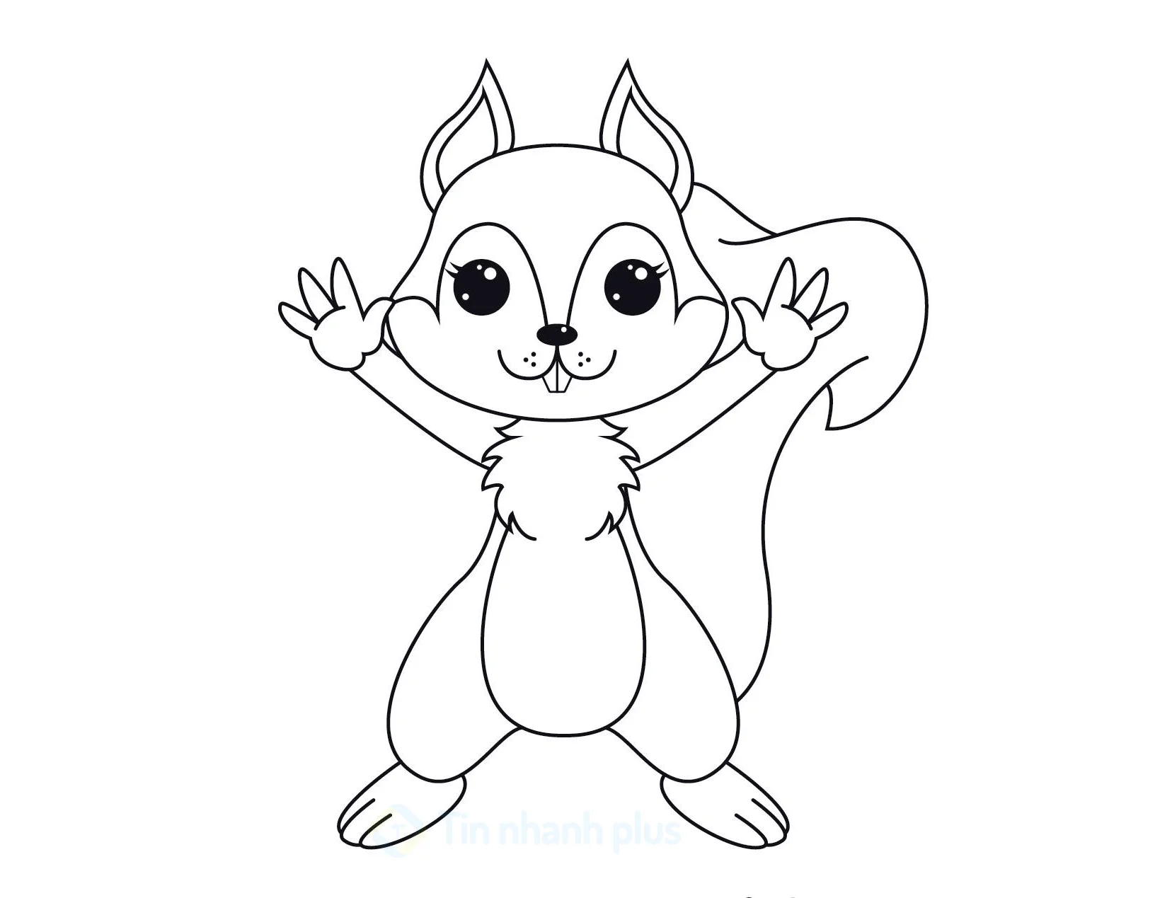 Tranh tô màu con sóc