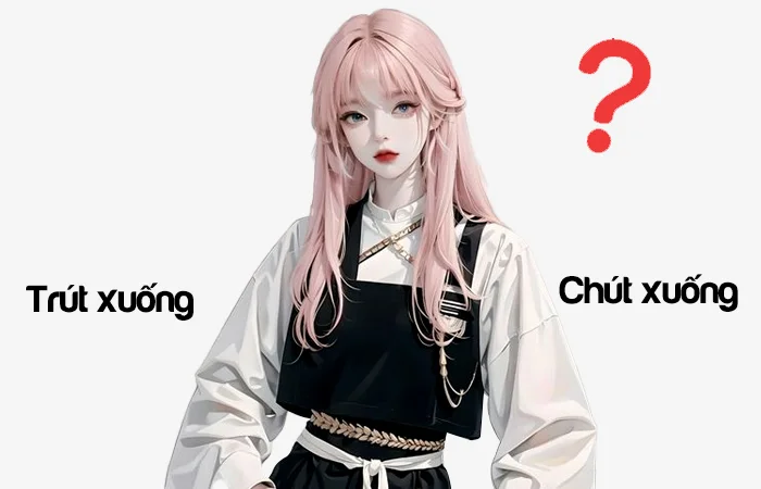 Trút xuống hay Chút xuống từ nào viết đúng chính tả?