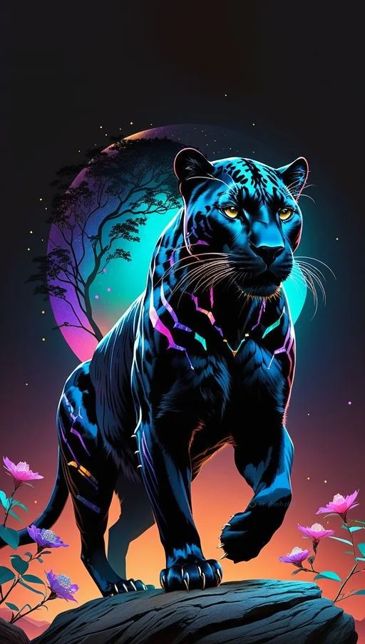 hình nền con báo đen cho điện thoại