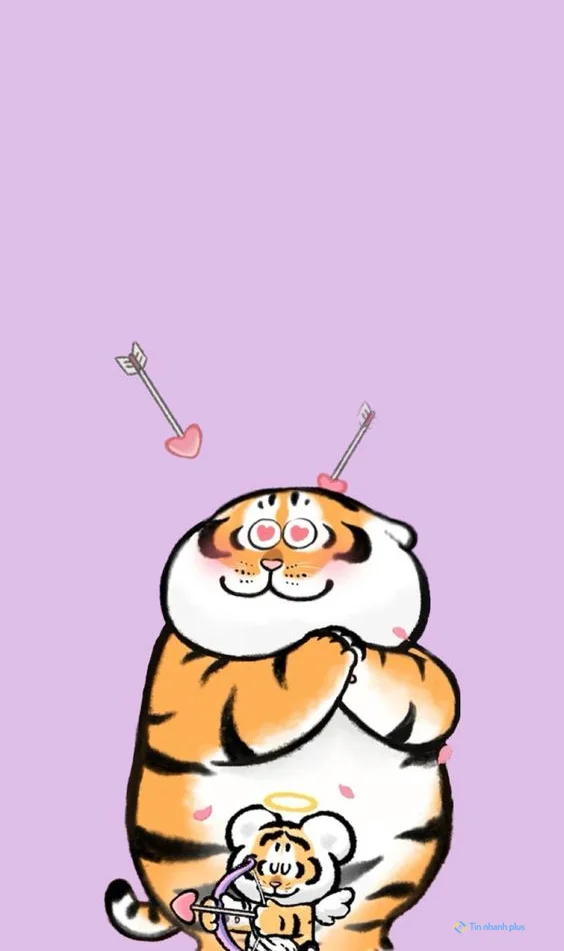 Hình nền con Cọp cute cho điện thoại