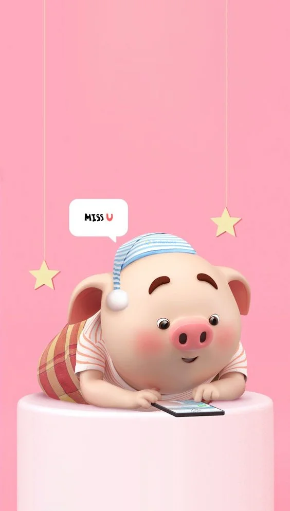 Hình nền con Lợn cute cho điện thoại