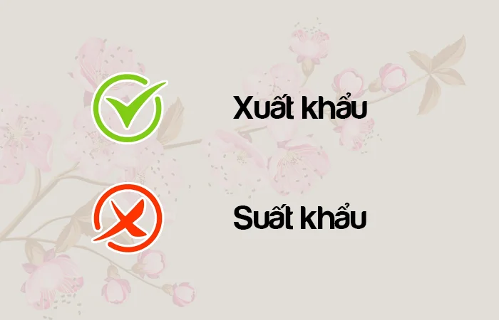 Xuất khẩu hay Suất khẩu đâu là từ viết đúng chính tả