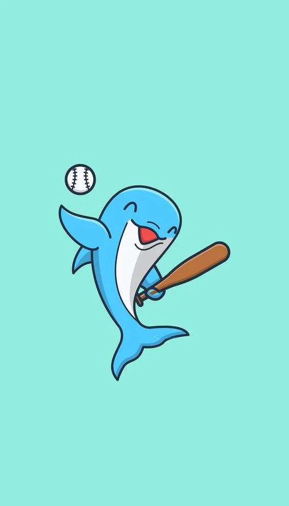 Hình nền cá Heo cute cho điện thoại