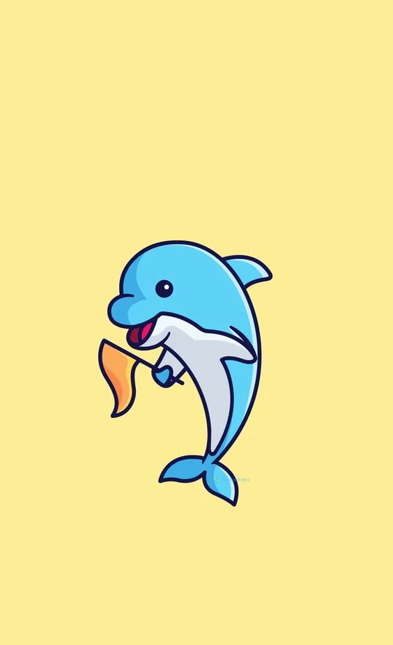 Hình nền cá Heo cute cho điện thoại