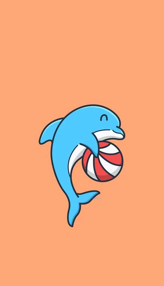 Hình nền cá Heo cute cho điện thoại