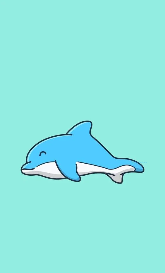Hình nền cá Heo cute cho điện thoại