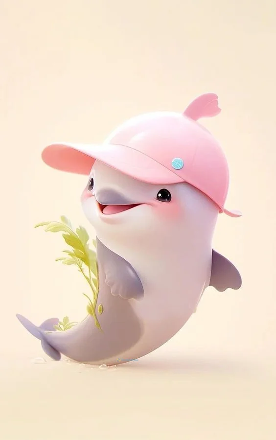 Hình nền cá Heo cute cho điện thoại