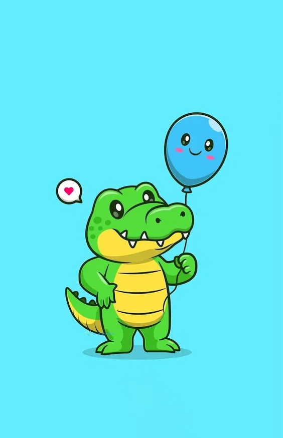 Hình nền Cá Sấu cute cho điện thoại