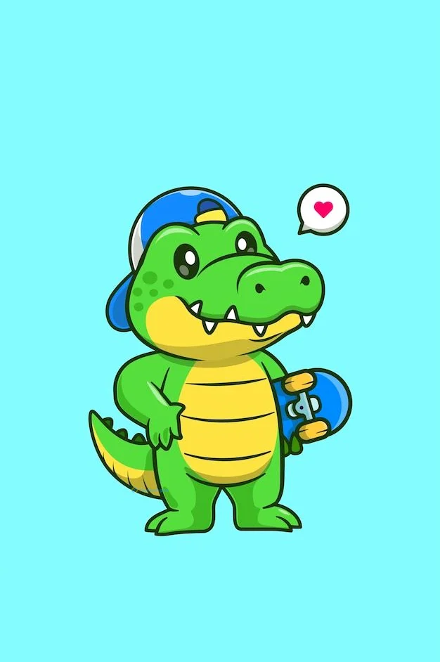 Hình nền Cá Sấu cute cho điện thoại