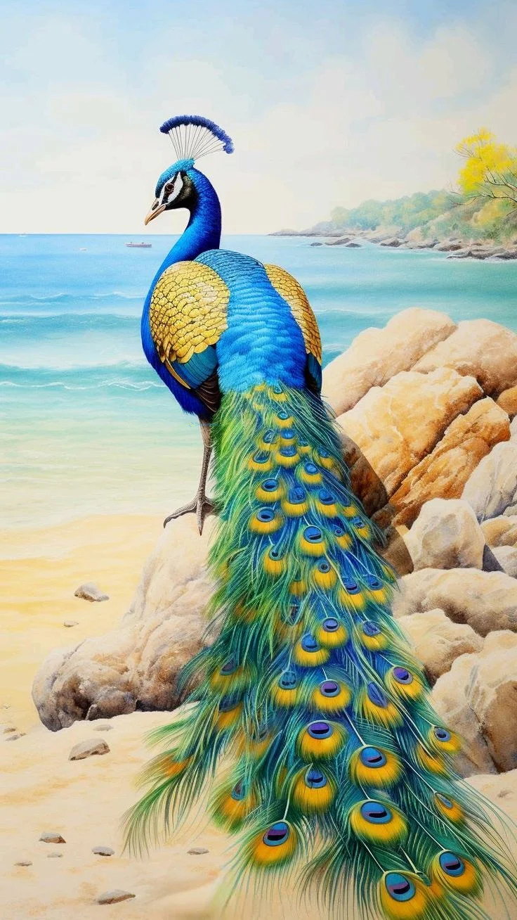 Hình nền con Công đẹp cho điện thoại