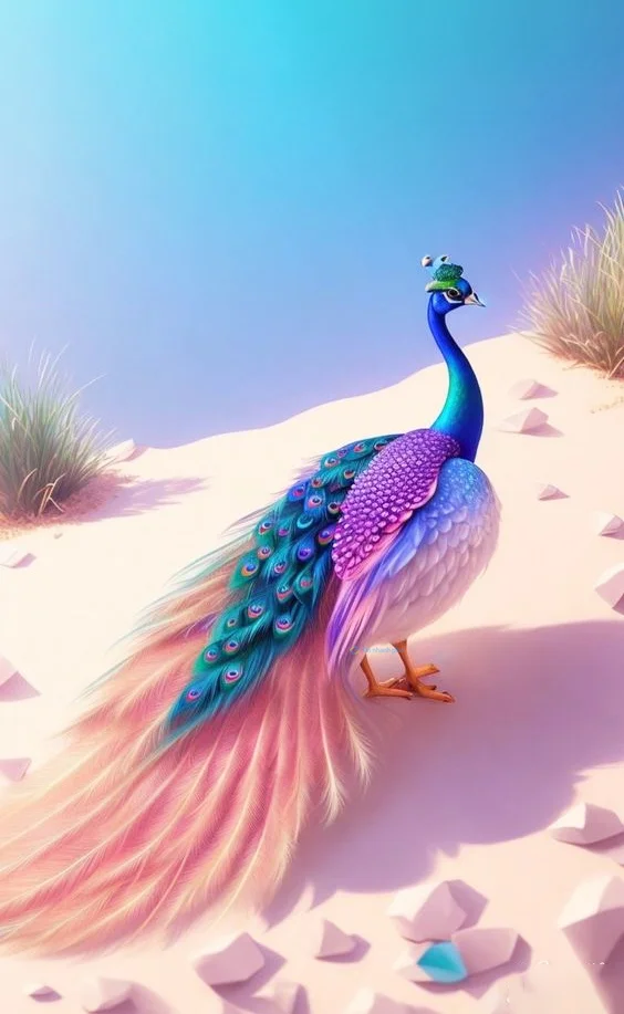 Hình nền con Công đẹp cho điện thoại