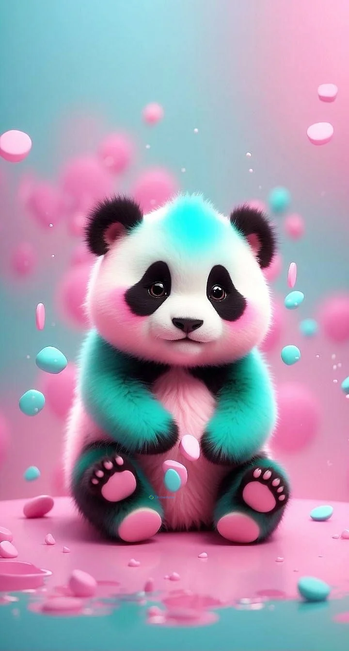 Hình nền Gấu Trúc cute cho điện thoại