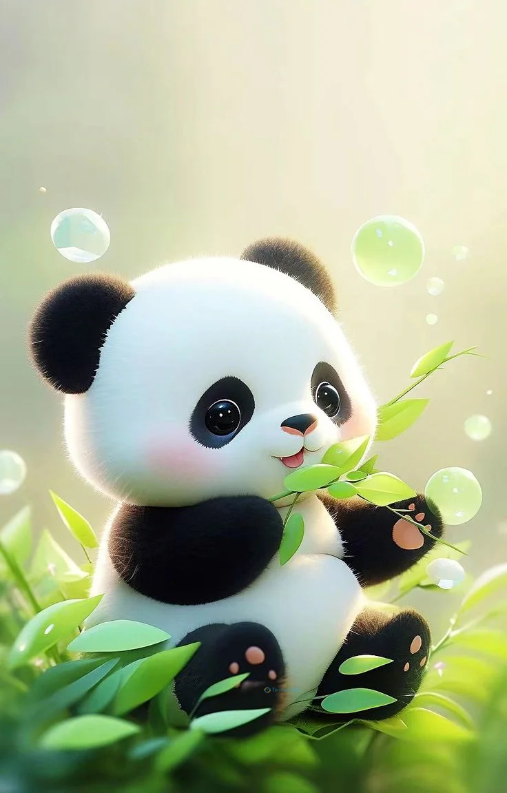 Hình nền Gấu Trúc cute cho điện thoại