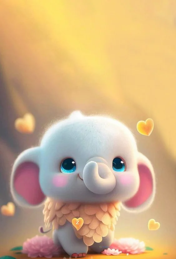 Hình nền con voi cute cho điện thoại