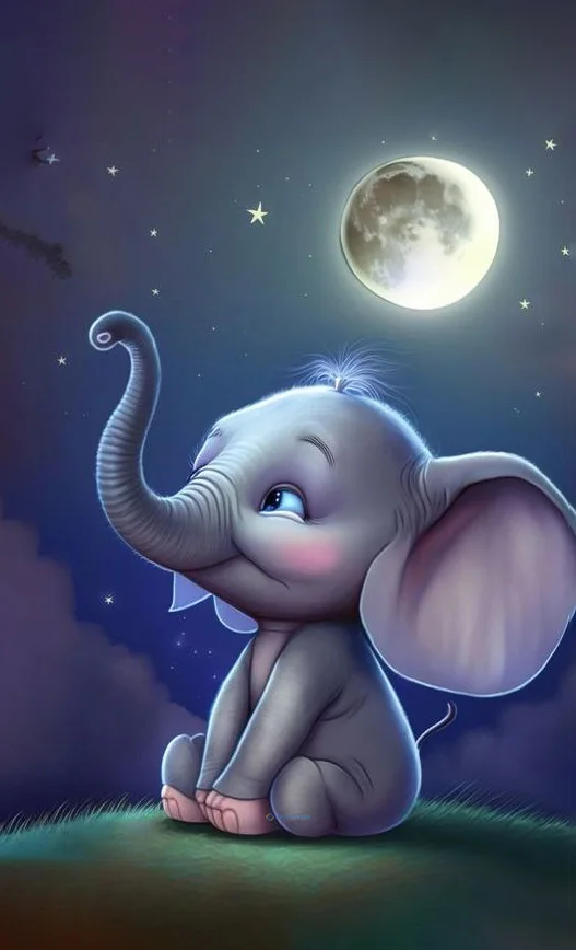 Hình nền con voi cute cho điện thoại