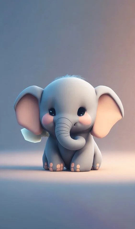 Hình nền con voi cute cho điện thoại