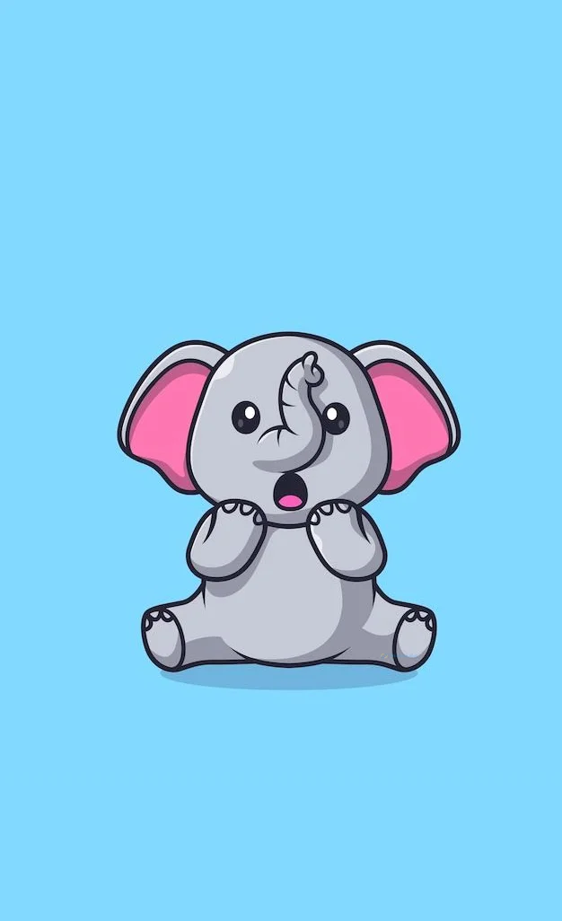 Hình nền con voi cute cho điện thoại