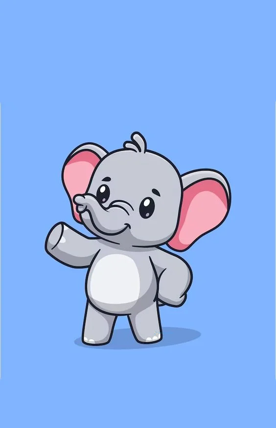 Hình nền con voi cute cho điện thoại