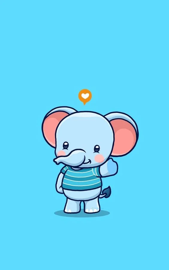 Hình nền con voi cute cho điện thoại