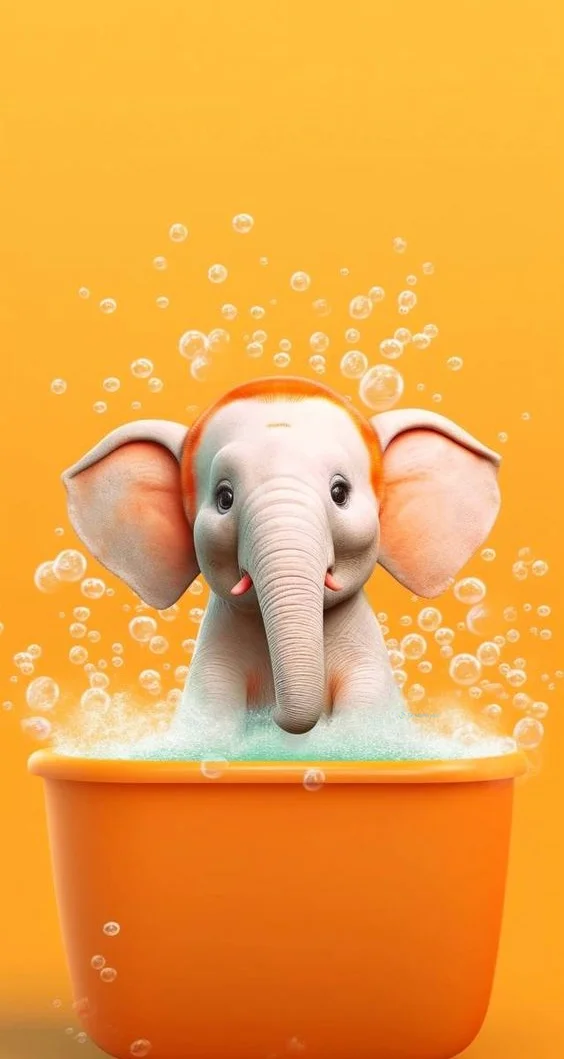 Hình nền con voi cute cho điện thoại