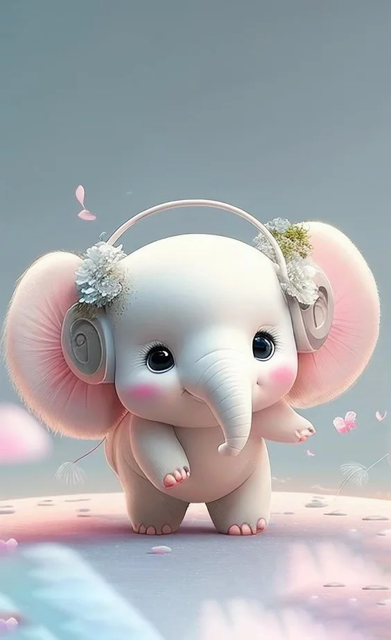 Hình nền con voi cute cho điện thoại