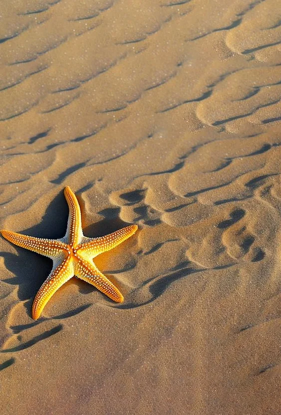 Hình nền Sao Biển trên cát cho điện thoại