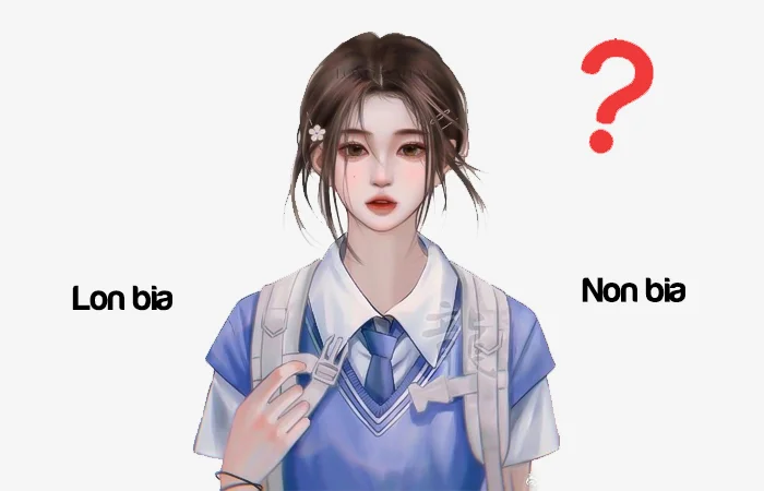 Lon bia hay Non bia đúng chính tả?