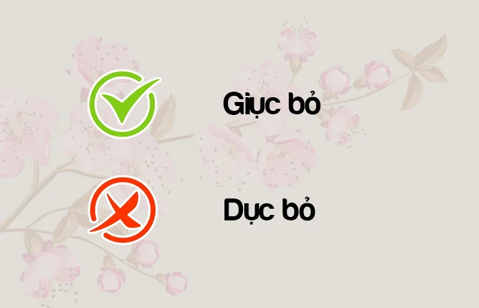 Giục bỏ hay Dục bỏ