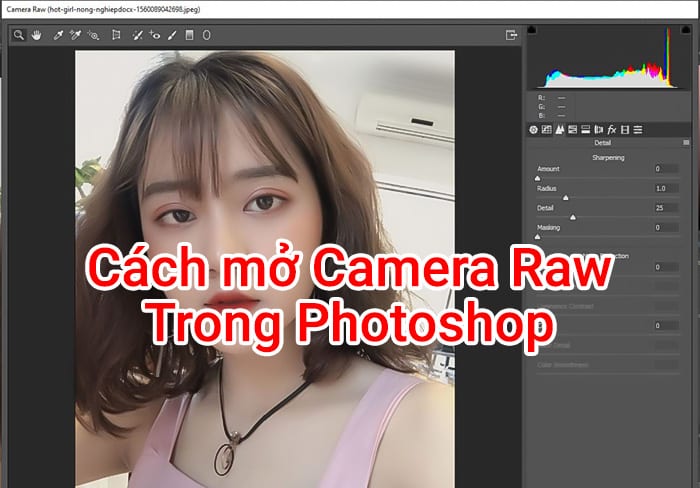 cách mở camera raw trong photoshop